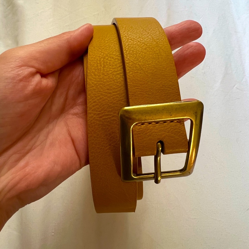 Mustard color women belt